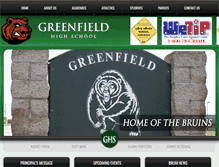 Tablet Screenshot of greenfieldhs.org